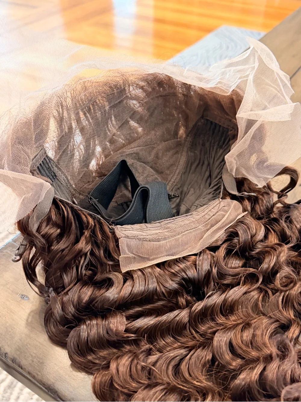 22” Chocolate Brown Deep Wave Curly Lace Front Human Hair Wig 200% Density #226